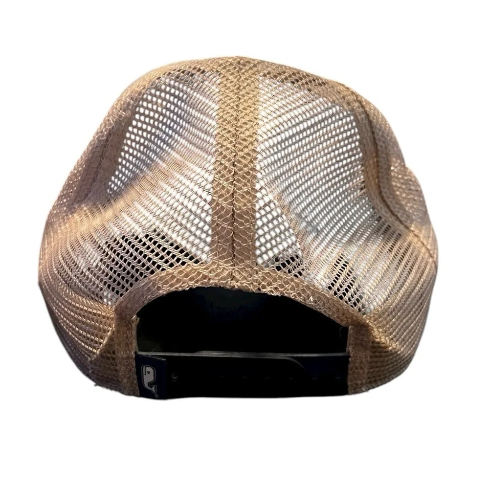 Vineyard Vines Martha's Vineyard Trucker Hat - Navy Blue & Tan Mesh